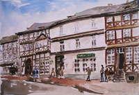 Click to see it big Westerbachstrasse Höxter 2, Architektur, Aquarell